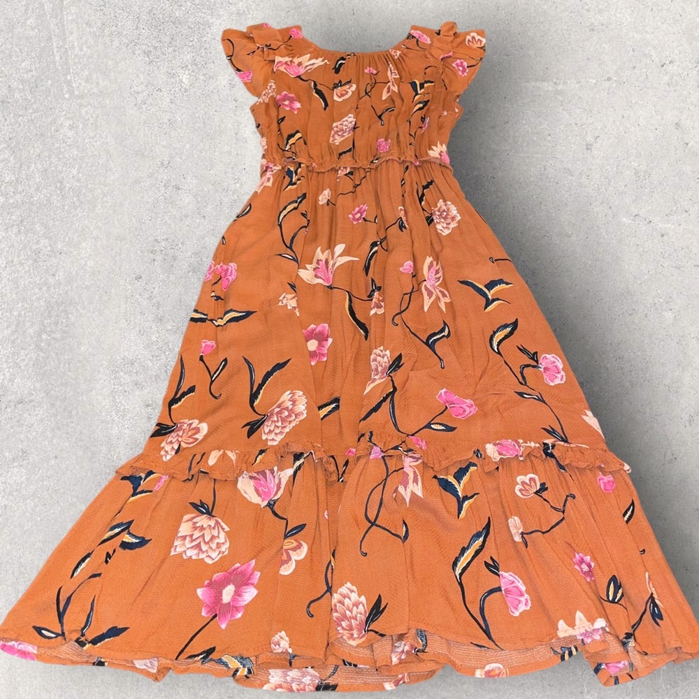 Universal Thread Floral Ruffle Off the Shoulders Maxi Dress Large